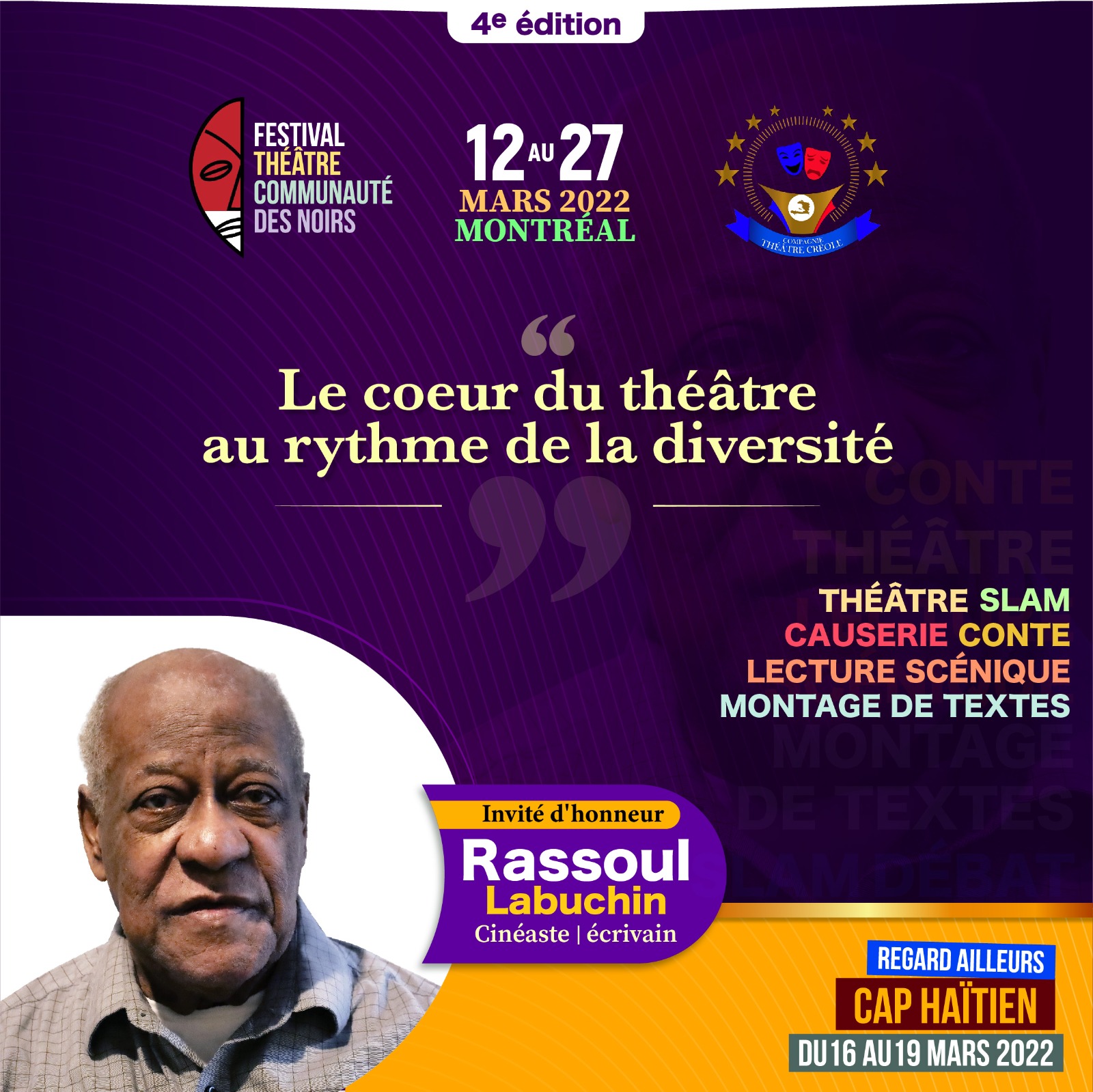 Tenue de la quatrième&nbsp; édition du Festival Théâtre Communauté des Noirs
