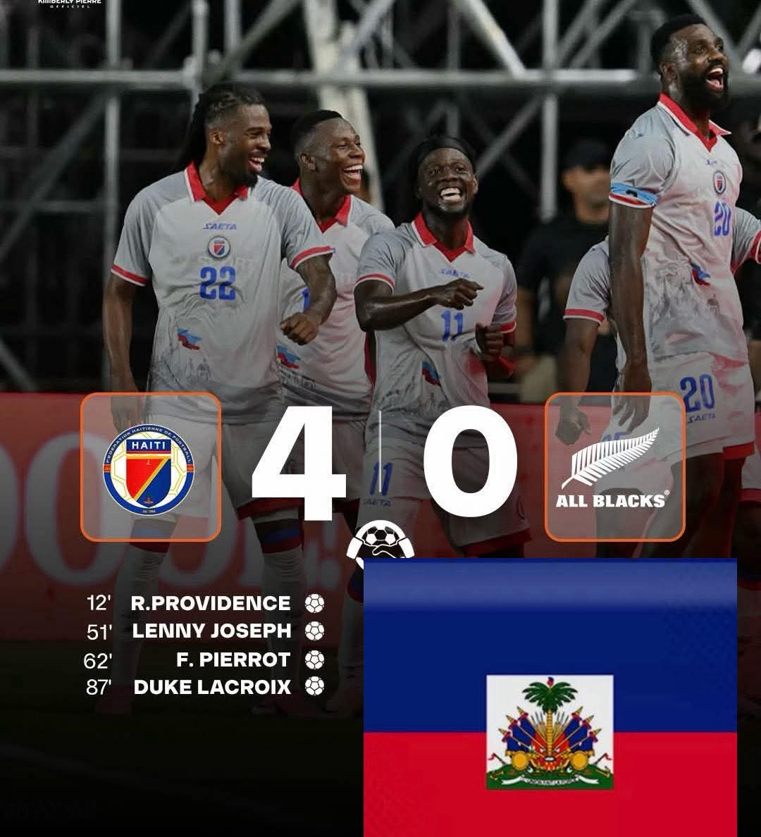 Football : Une équipe haïtienne enflammée domine la Nouvelle Zélande