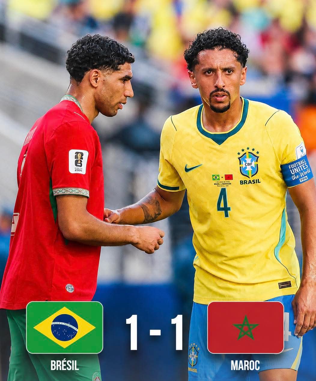 Coupe du monde 2026 : Le Brésil sauve un nul contre le Maroc