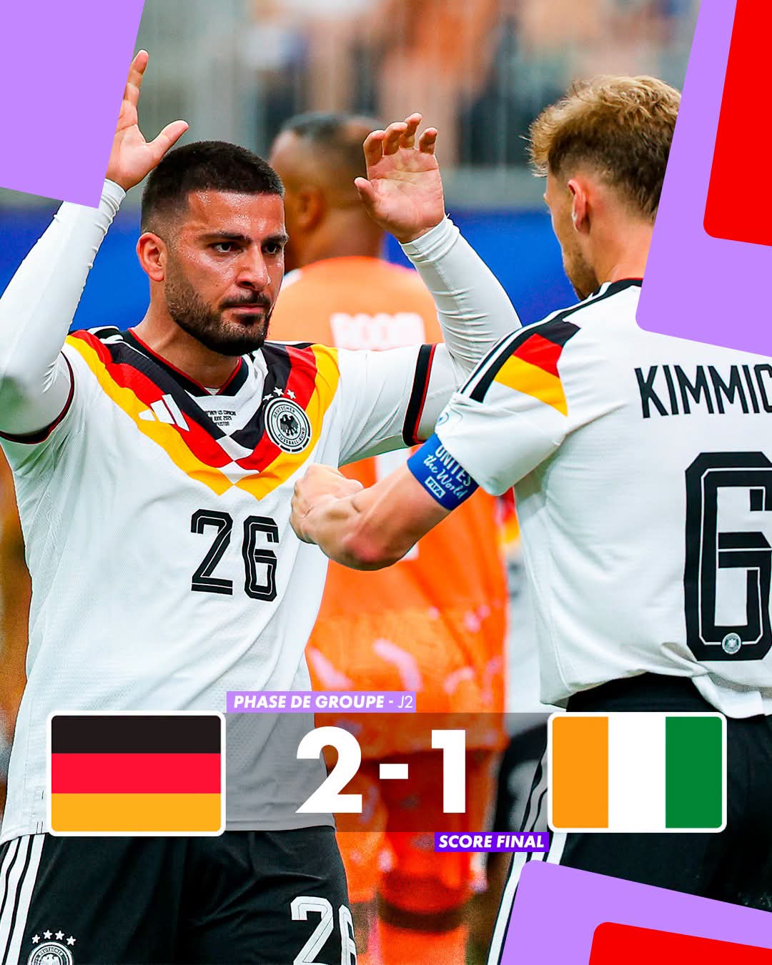 Coupe du monde 2026: Brisée la malédiction, L’Allemagne qualifiée pour le prochain tour