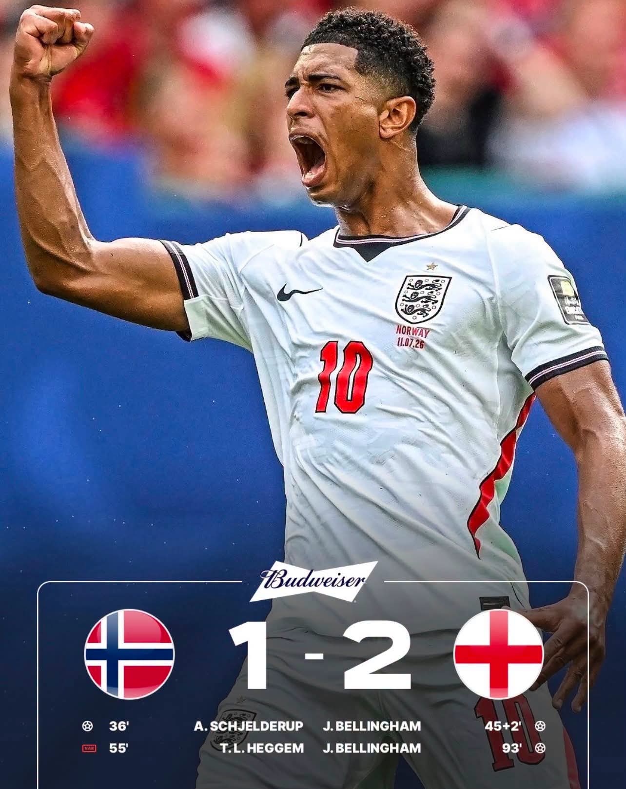 Coupe du monde 2026: Jude Bellingham guide l’Angleterre vers les demi-finales